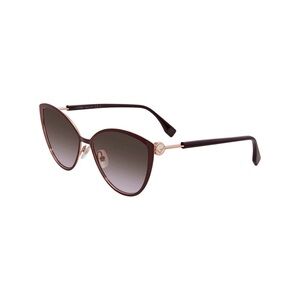 Fendi Brown Cat-Eye Sunglasses with Metallic Frame